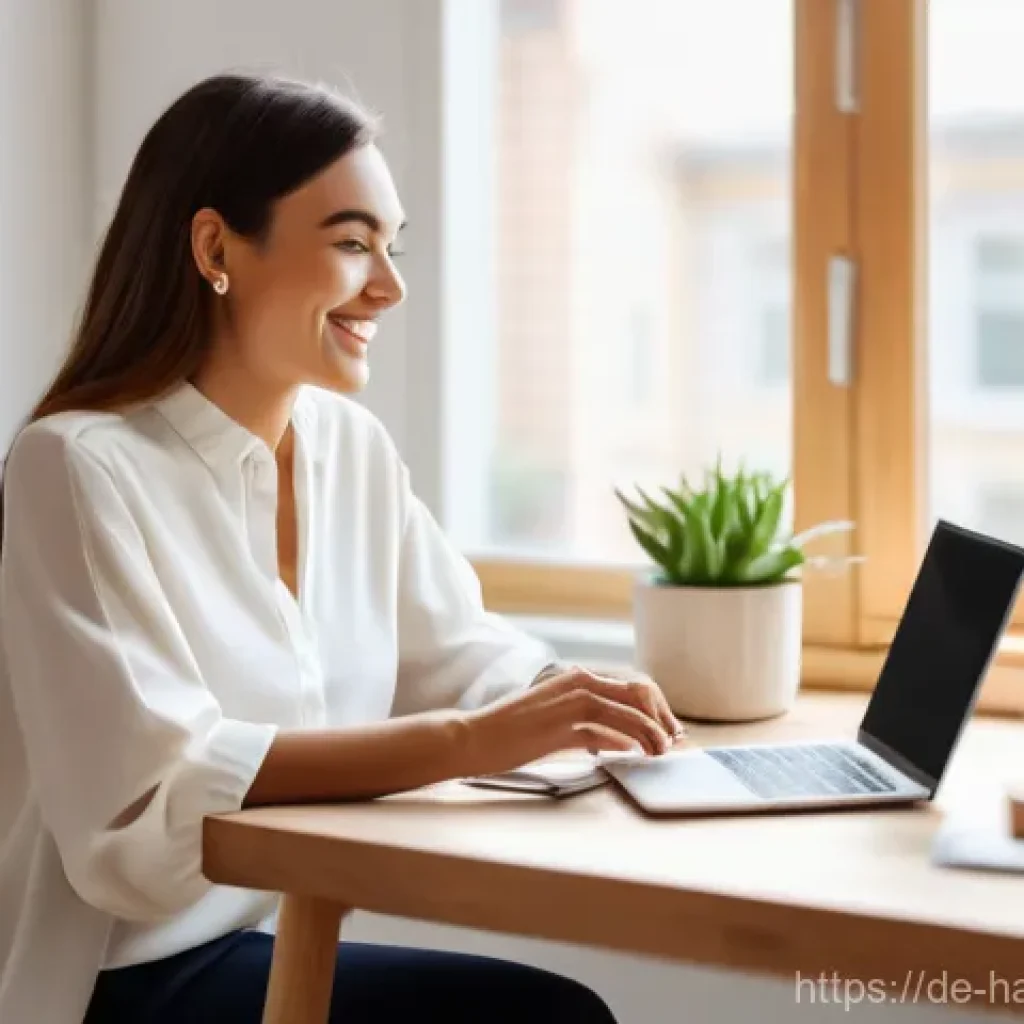 한글 문서 이미지 삽입 - **Prompt:** A dynamic and inviting scene featuring a professional female blogger, in her late 20s to...