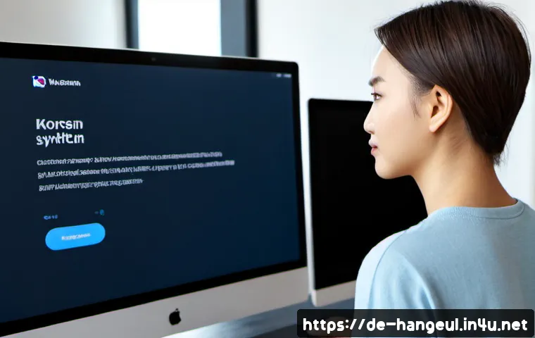 한글과 웹사이트 디자인 - Photorealistic German web designer working at a clean modern desk in Berlin, large monitor displayin...
